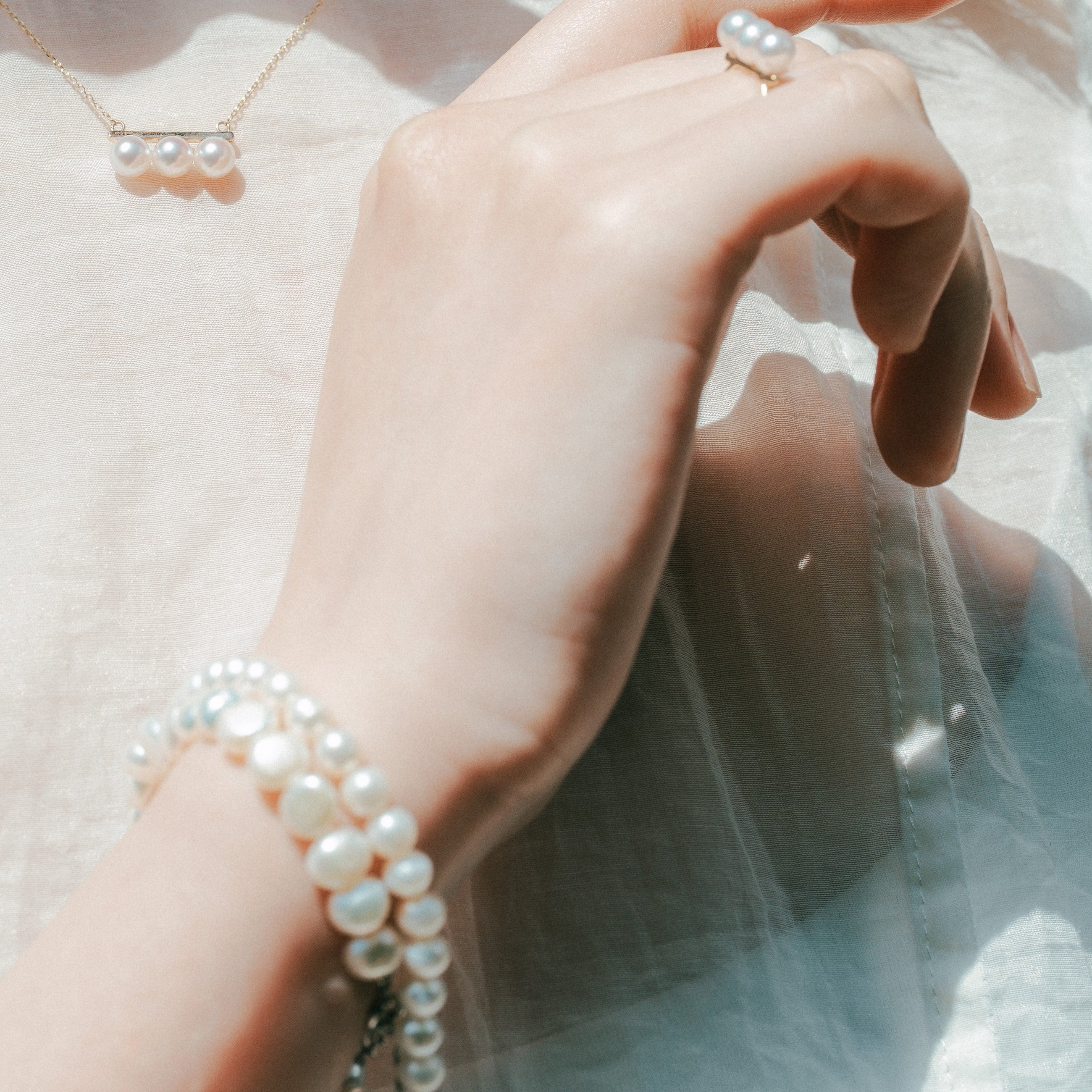 Baroque 8.0mm パールブレスレット-MUSUBI(結)|職人仕上げ・マグネット