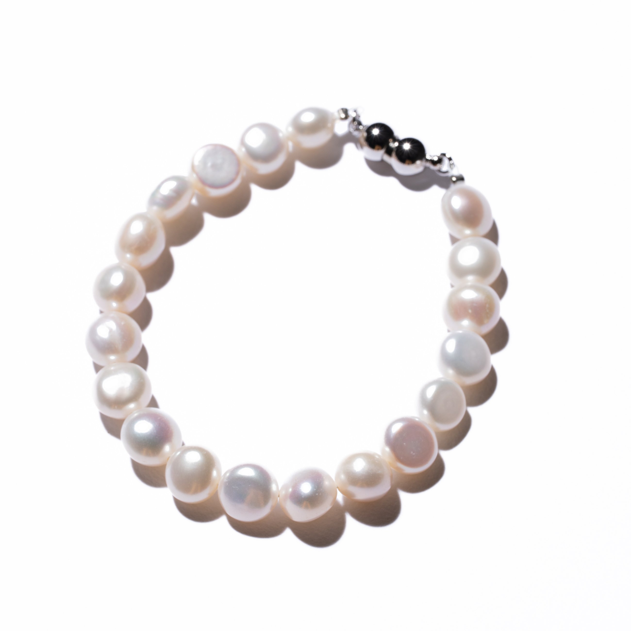 Baroque 8.0mm パールブレスレット-MUSUBI(結)|職人仕上げ・マグネット