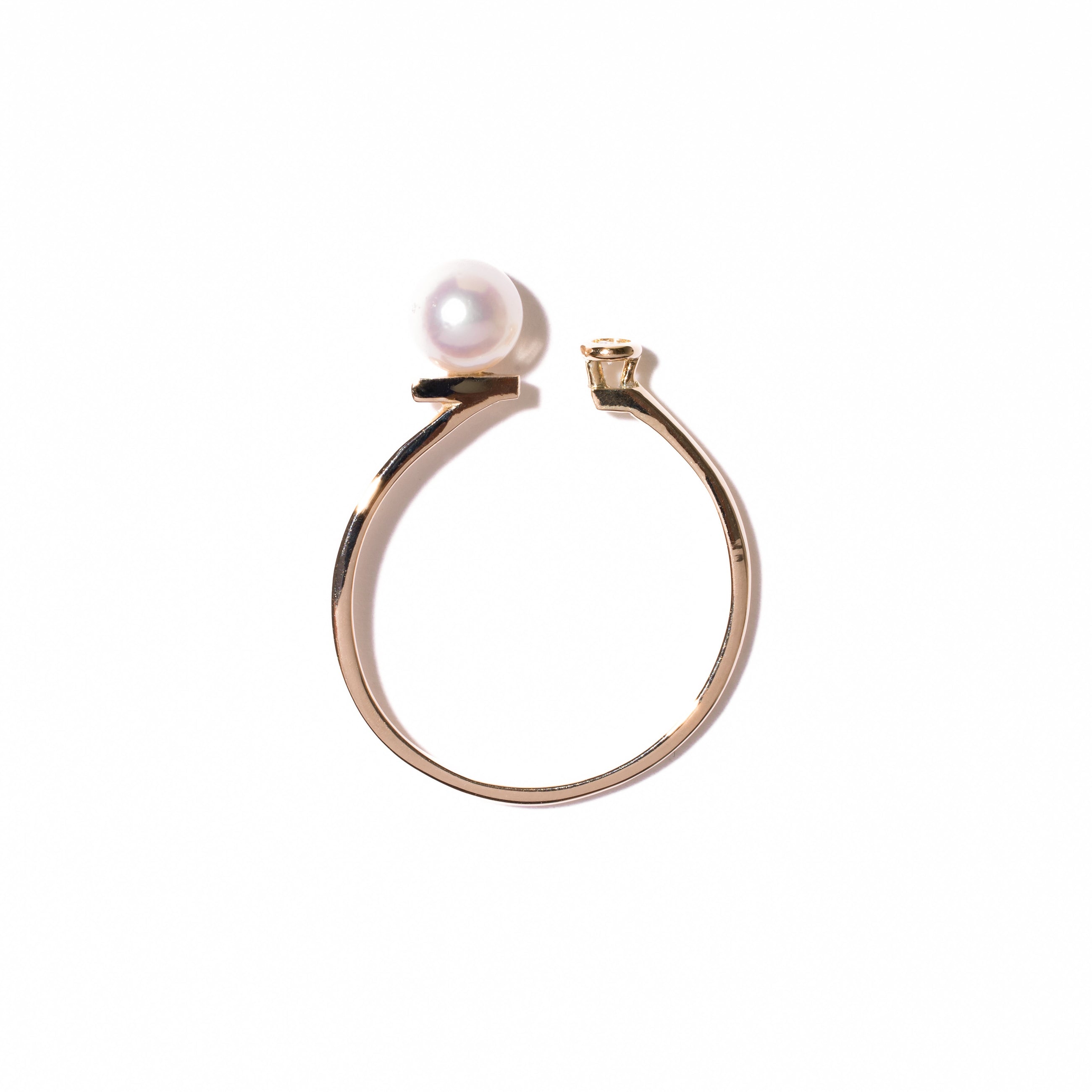 <Emi> あこやパールフォークリング JOUGEN【K10】M/L