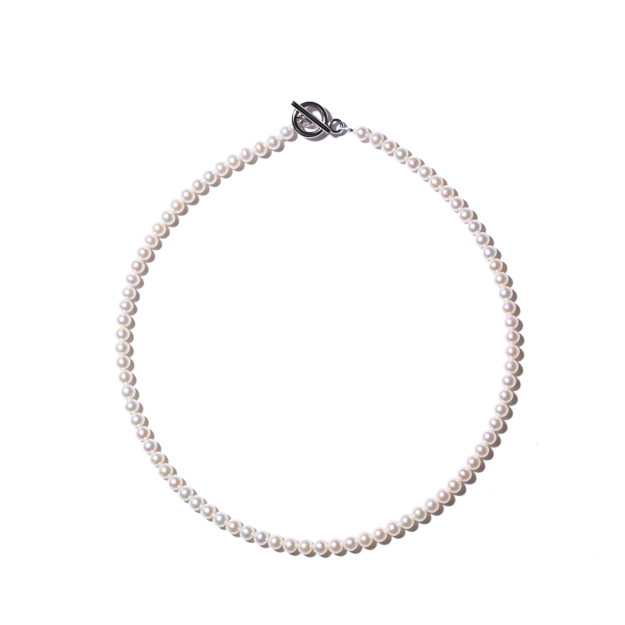 <NEW>Round 淡水真珠5.0mm パールネックレス -MUSUBI(結)|職人仕上げ・マンテル仕様・日本製