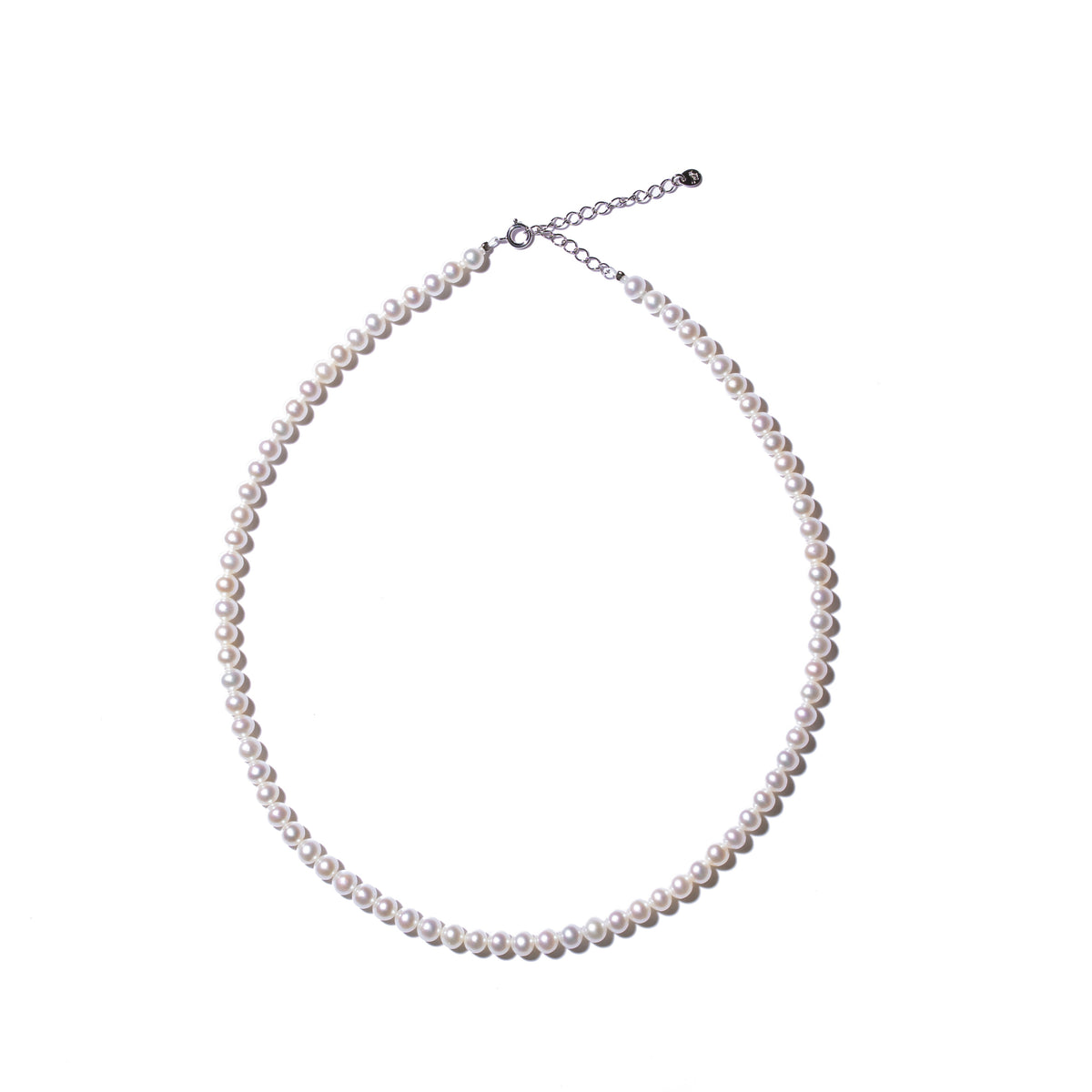 <NEW>Round 淡水真珠5.0mm パールネックレス -MUSUBI(結)|職人仕上げ・アジャスター付き・Silver925