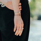 【10color】フラット淡水パールコードブレスレット