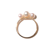 ＜Emi＞ 3粒あこやパールリング GEKKOU【K10】