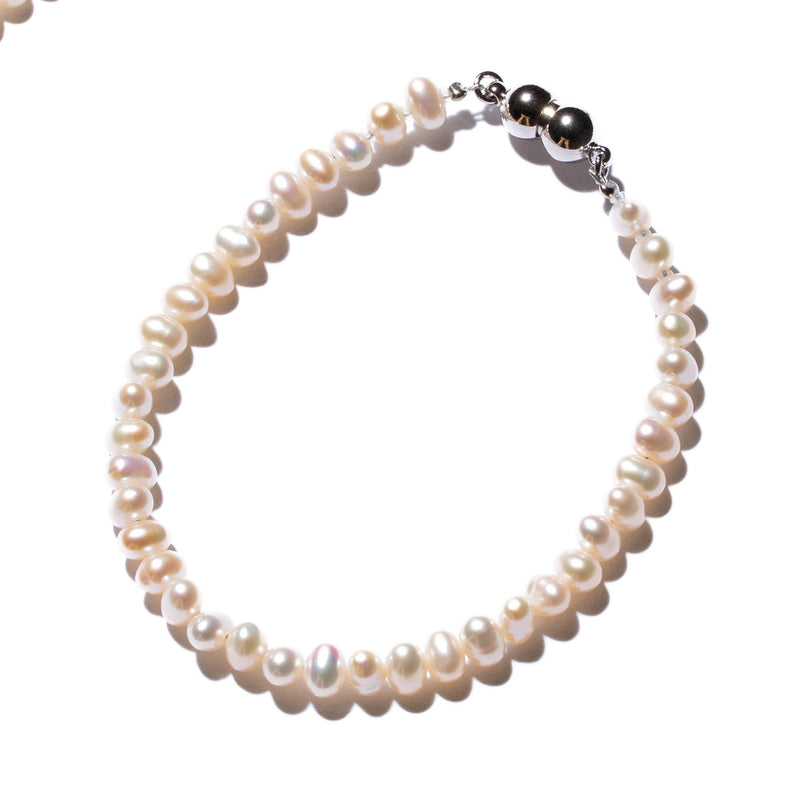 Baby Round 5.0mm パールブレスレット-MUSUBI（結）｜職人仕上げ・マグネット