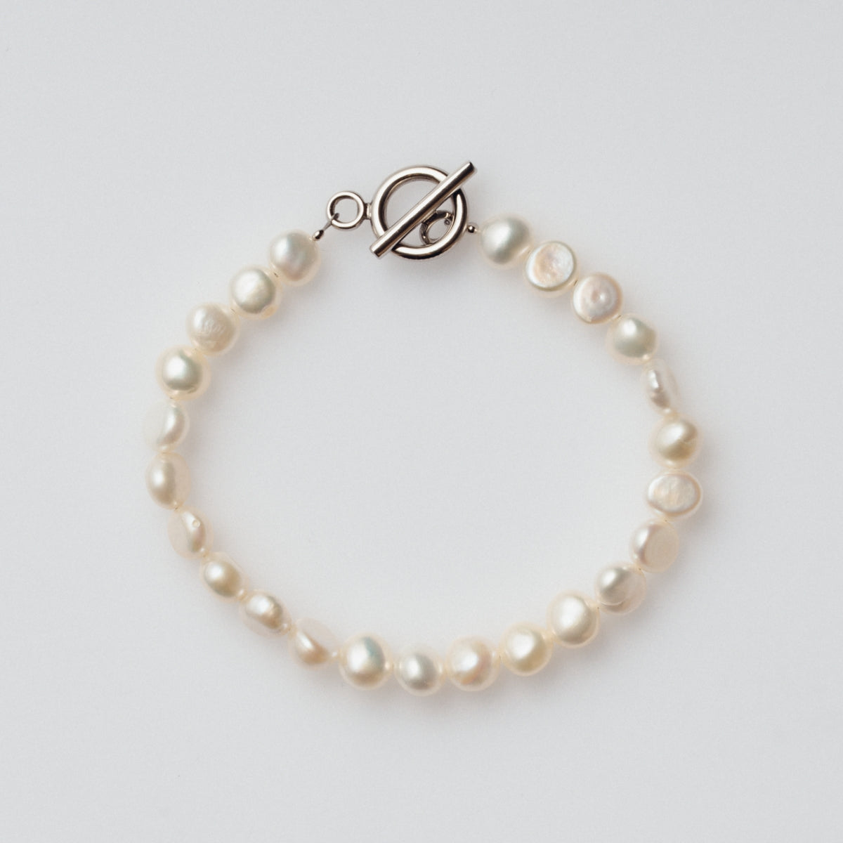 バロック淡水パールブレスレット・マンテル｜職人仕上げ・日本製・サージカルステンレス