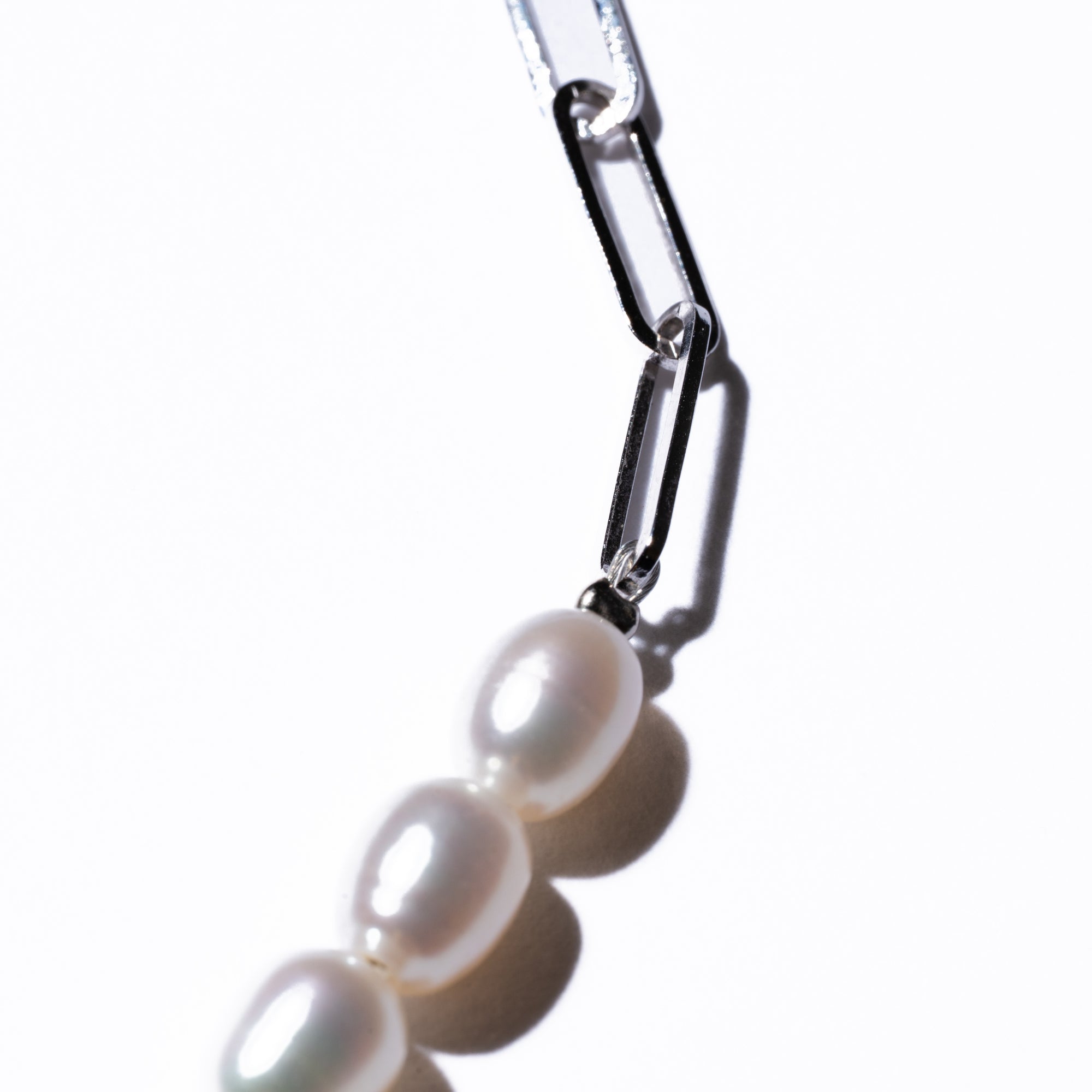 Half Chain & Pearl ブレスレット-MUSUBI（結）｜職人仕上げ・Silver925/ステンレス