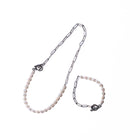 Half Chain & Pearl ブレスレット-MUSUBI（結）｜職人仕上げ・Silver925/ステンレス