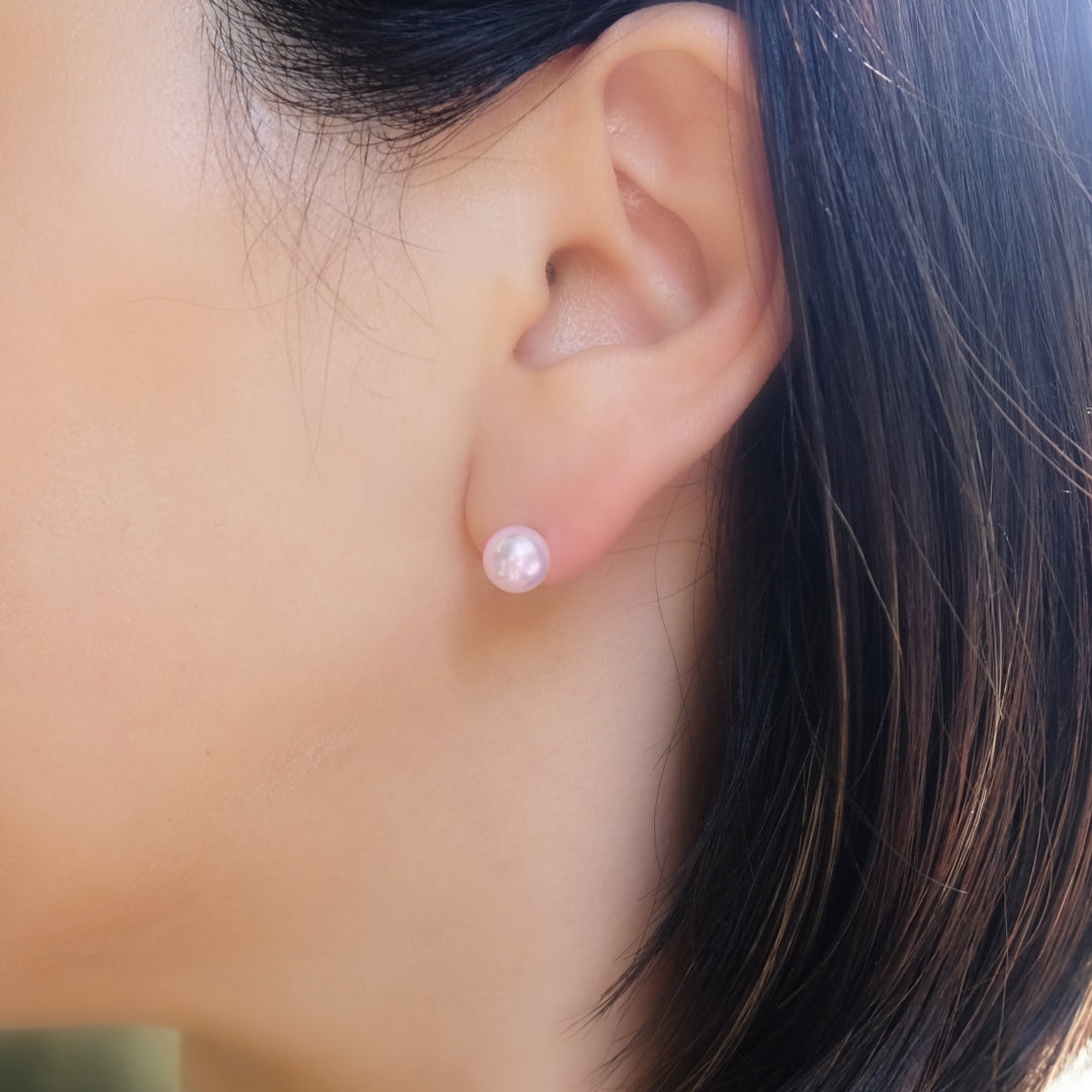 K18 あこやパール一粒ピアス