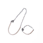 Half Chain & Pearl ブレスレット-MUSUBI（結）｜職人仕上げ・Silver925/ステンレス