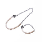 Half Chain & Pearl ブレスレット-MUSUBI（結）｜職人仕上げ・Silver925/ステンレス