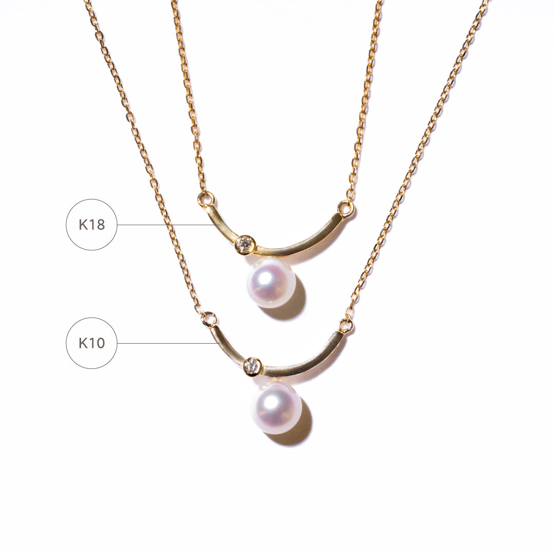 ＜Emi＞あこやパールネックレス KAGEN【K18】【K10】