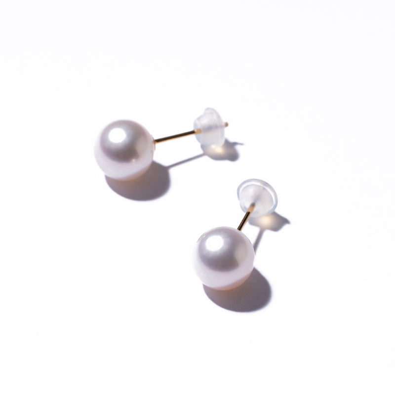 K18 あこやパール一粒ピアス