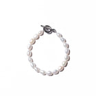 Rice 8.0mm パールブレスレット-MUSUBI（結）｜職人仕上げ・ステンレスマンテル