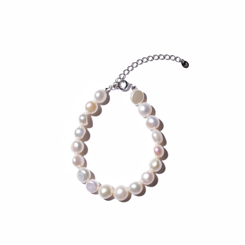 Baroque 8.0mm パールブレスレット-MUSUBI（結）｜職人仕上げ・Silver925