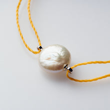 【10color】フラット淡水パールコードブレスレット