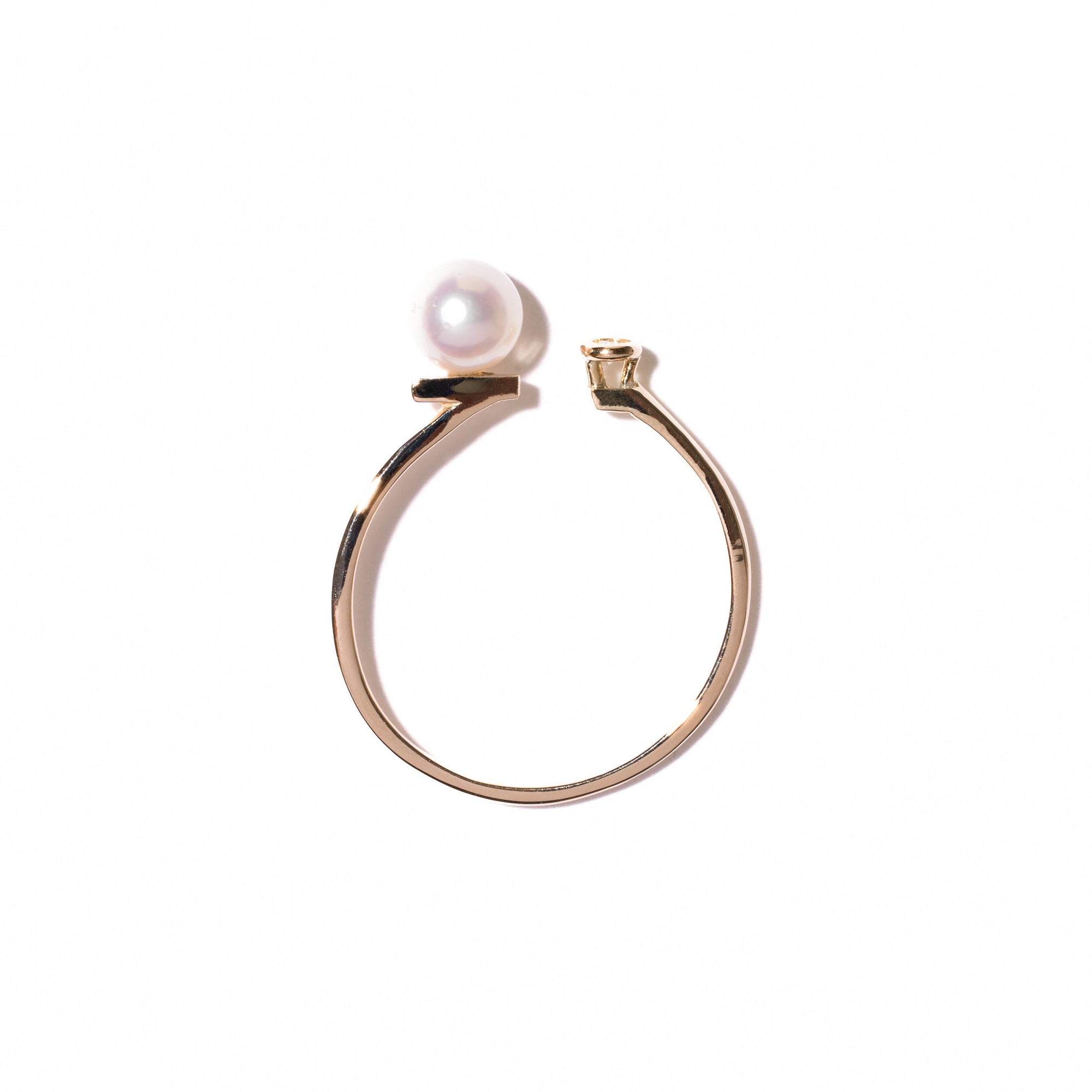 ＜Emi＞ あこやパールフォークリング JOUGEN【K10】