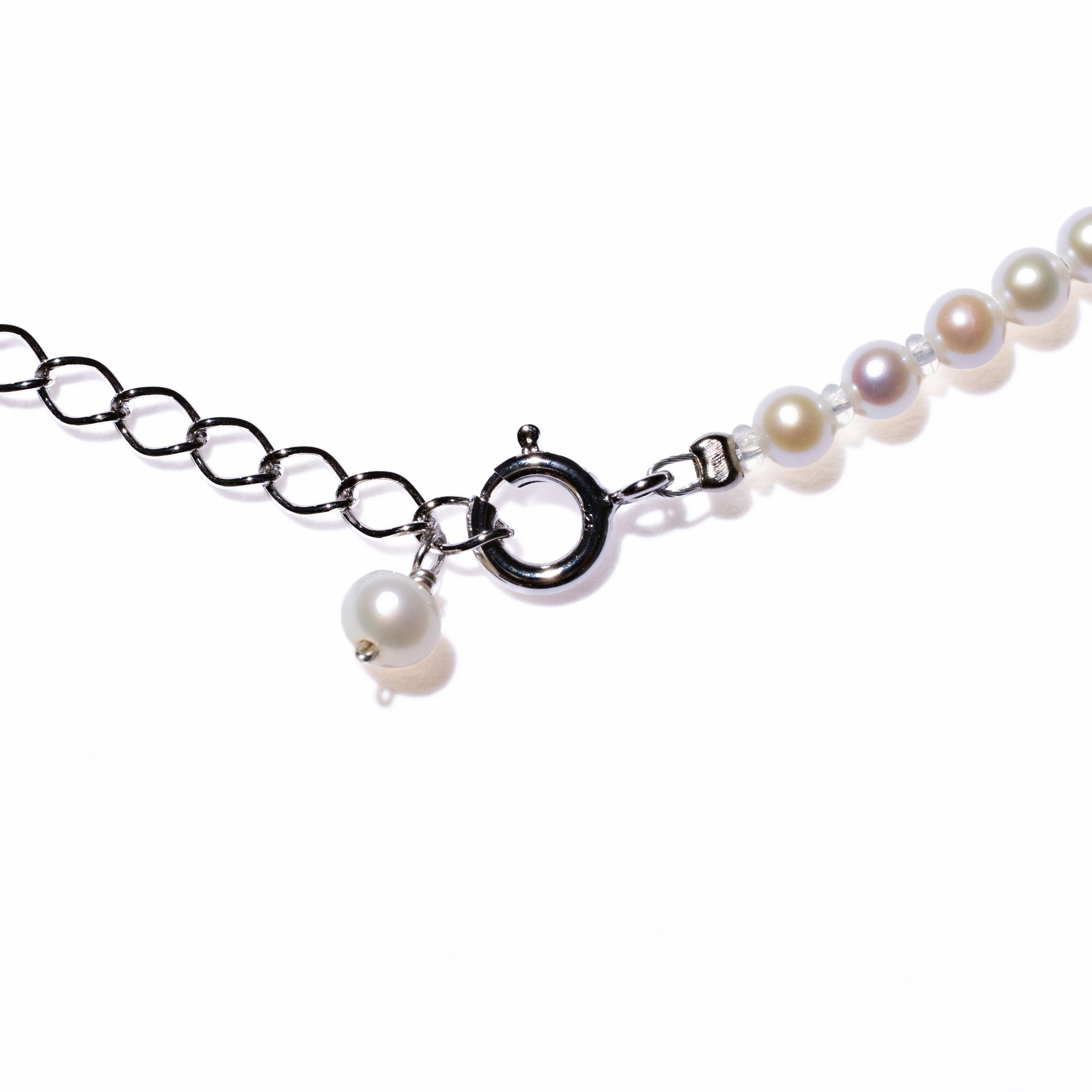 ＜NEW＞Baby Round【極小】淡水3.0mm パールネックレス-MUSUBI（結）｜職人仕上げ・アジャスター付き・Silver925
