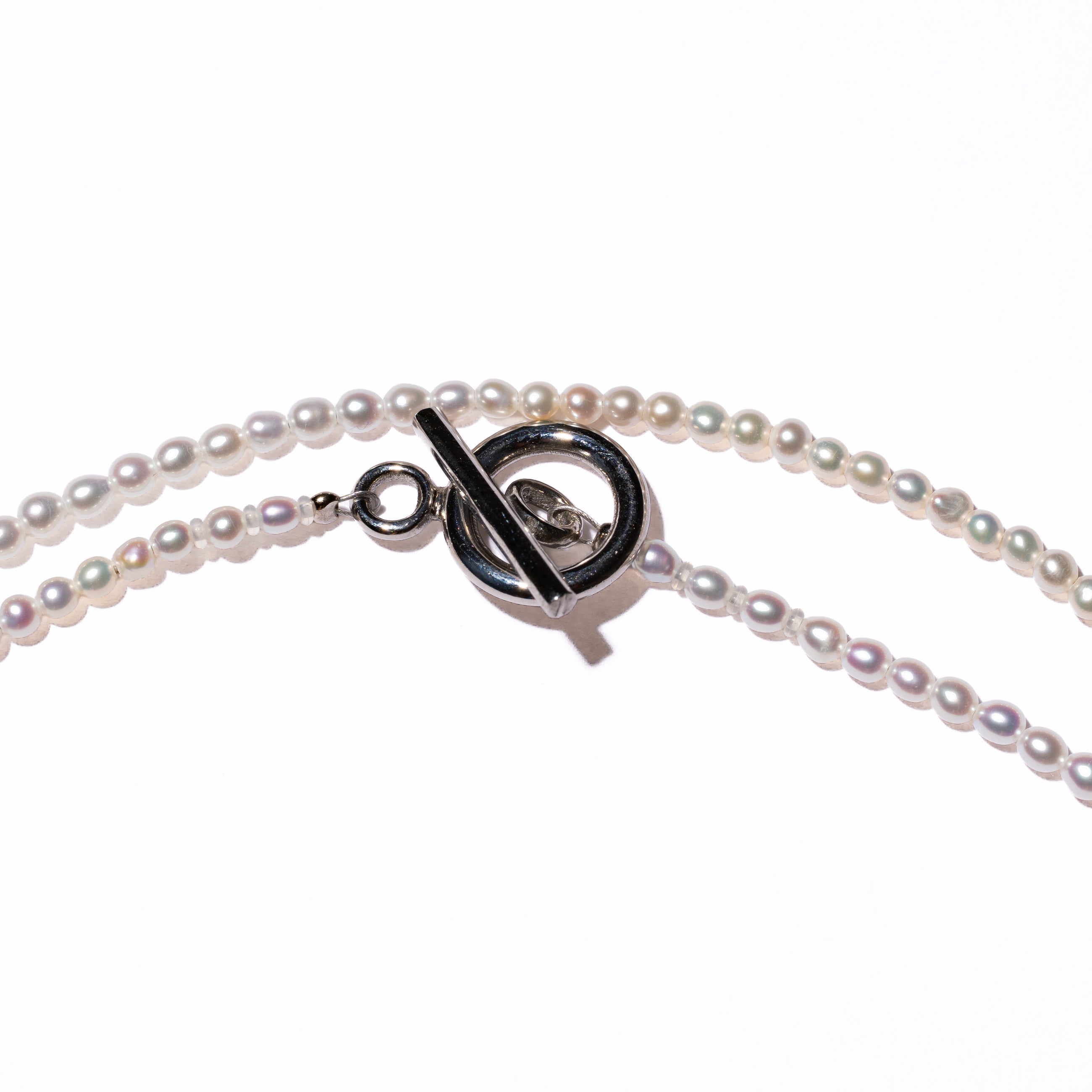 ＜NEW＞Baby Round【極小】淡水3.0mm 3WAY ロングパールネックレス-MUSUBI（結）｜職人仕上げ・マンテル仕様・日本製