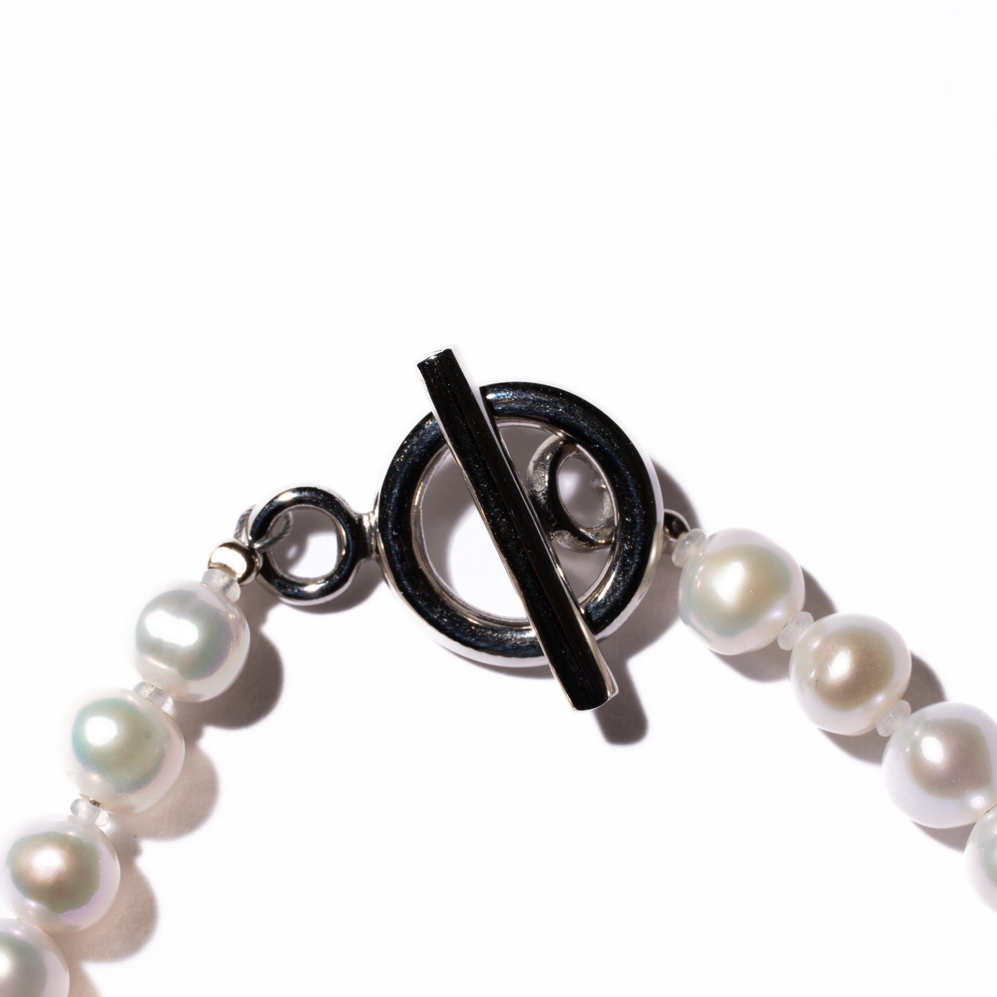 Rice 8.0mm パールブレスレット-MUSUBI（結）｜職人仕上げ・ステンレスマンテル