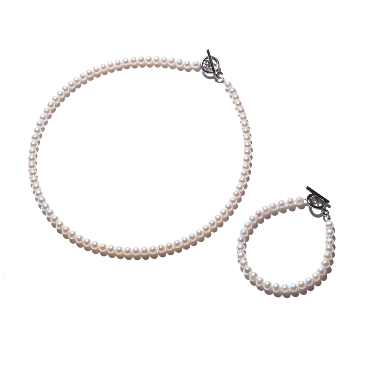 ＜NEＷ＞Round 淡水真珠5.0mm パールネックレス -MUSUBI（結）｜職人仕上げ・マンテル仕様・日本製