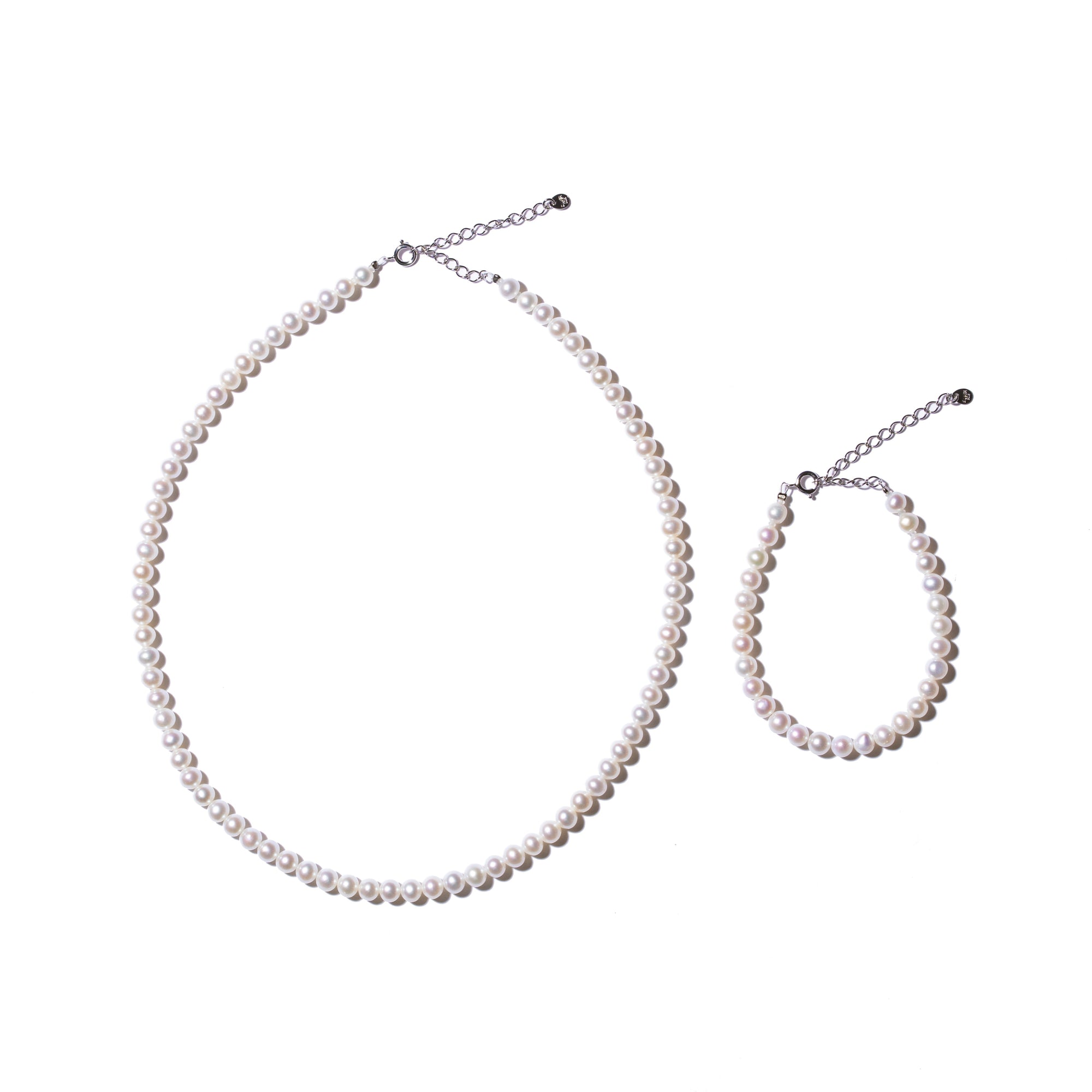 ＜NEW＞Round 淡水真珠5.0mm パールネックレス -MUSUBI（結）｜職人仕上げ・アジャスター付き・Silver925