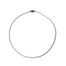 ＜unisex＞Semi Round 淡水真珠3.0mm パールネックレス 45cm -MUSUBI（結）｜メンズ・レディース兼用・マグネット式・日本製