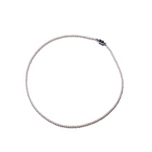 ＜unisex＞Semi Round 淡水真珠3.0mm パールネックレス 45cm -MUSUBI（結）｜メンズ・レディース兼用・マグネット式・日本製