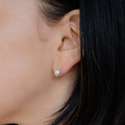 K18 あこやパール一粒ピアス