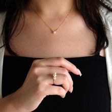 ＜Emi＞ 3粒あこやパールリング GEKKOU【K10】