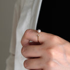 ＜Emi＞ あこやパールフォークリング JOUGEN【K10】