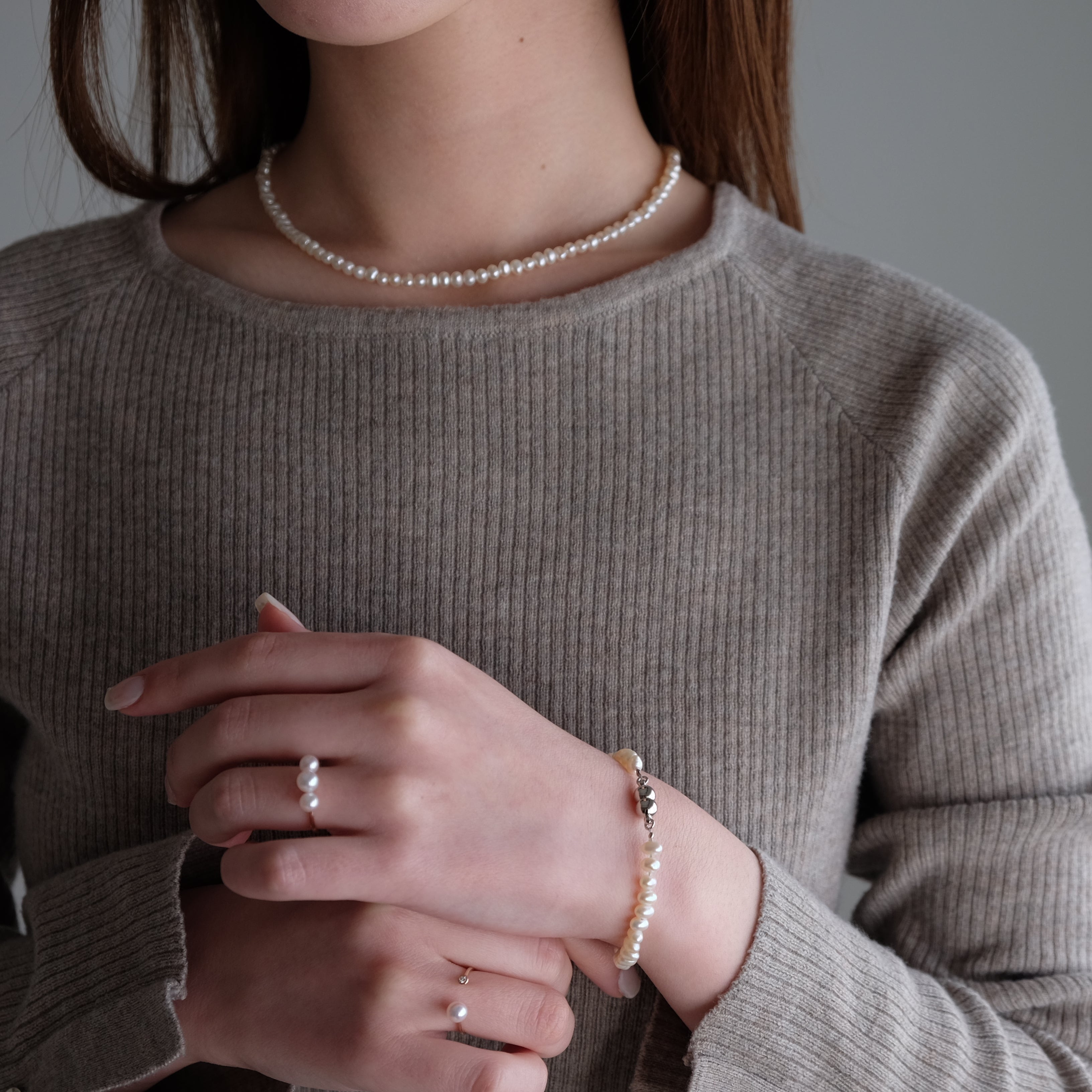 Baby Round 5.0mm パールネックレス-MUSUBI（結）｜職人仕上げ