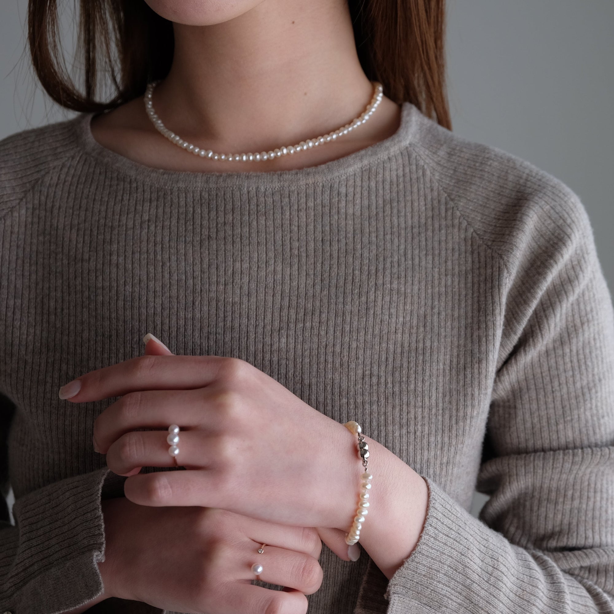 Baby Round 5.0mm パールネックレス-MUSUBI（結）｜職人仕上げ・マンテル