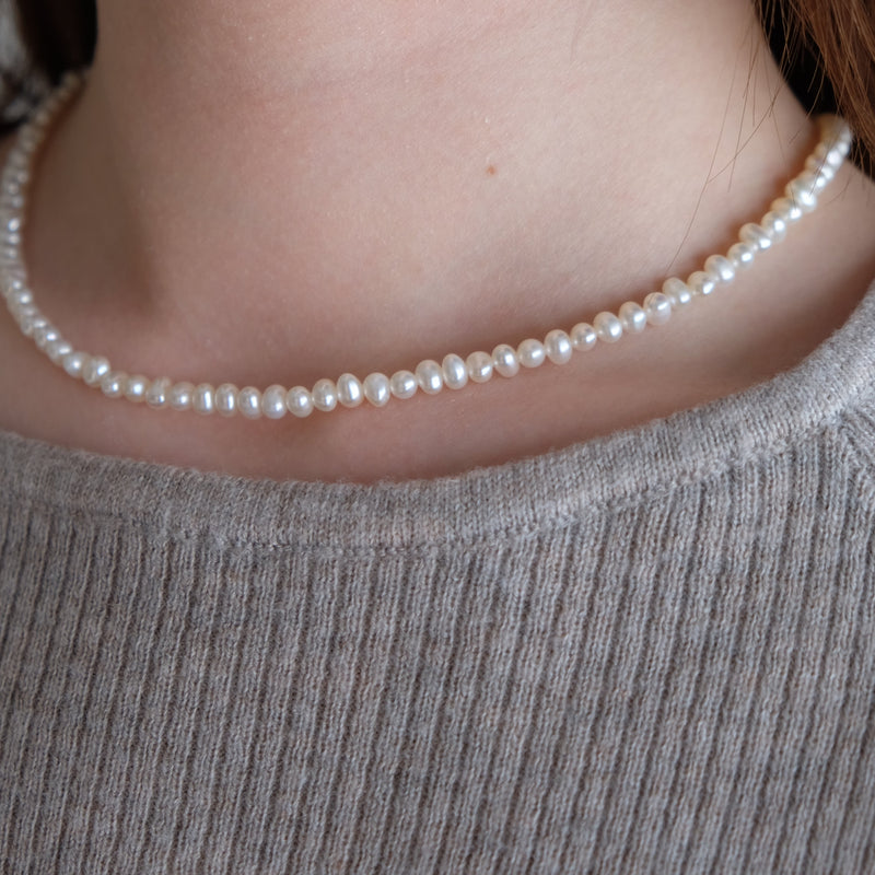 Baby Round 5.0mm パールネックレス-MUSUBI（結）｜職人仕上げ・マンテル