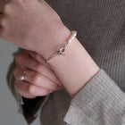 Half Chain & Pearl ブレスレット-MUSUBI（結）｜職人仕上げ・Silver925/ステンレス