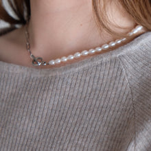 Half Chain & Pearl ネックレス-MUSUBI（結）｜職人仕上げ・Silver925/ステンレス