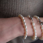 Rice 8.0mm パールブレスレット-MUSUBI（結）｜職人仕上げ・Silver925