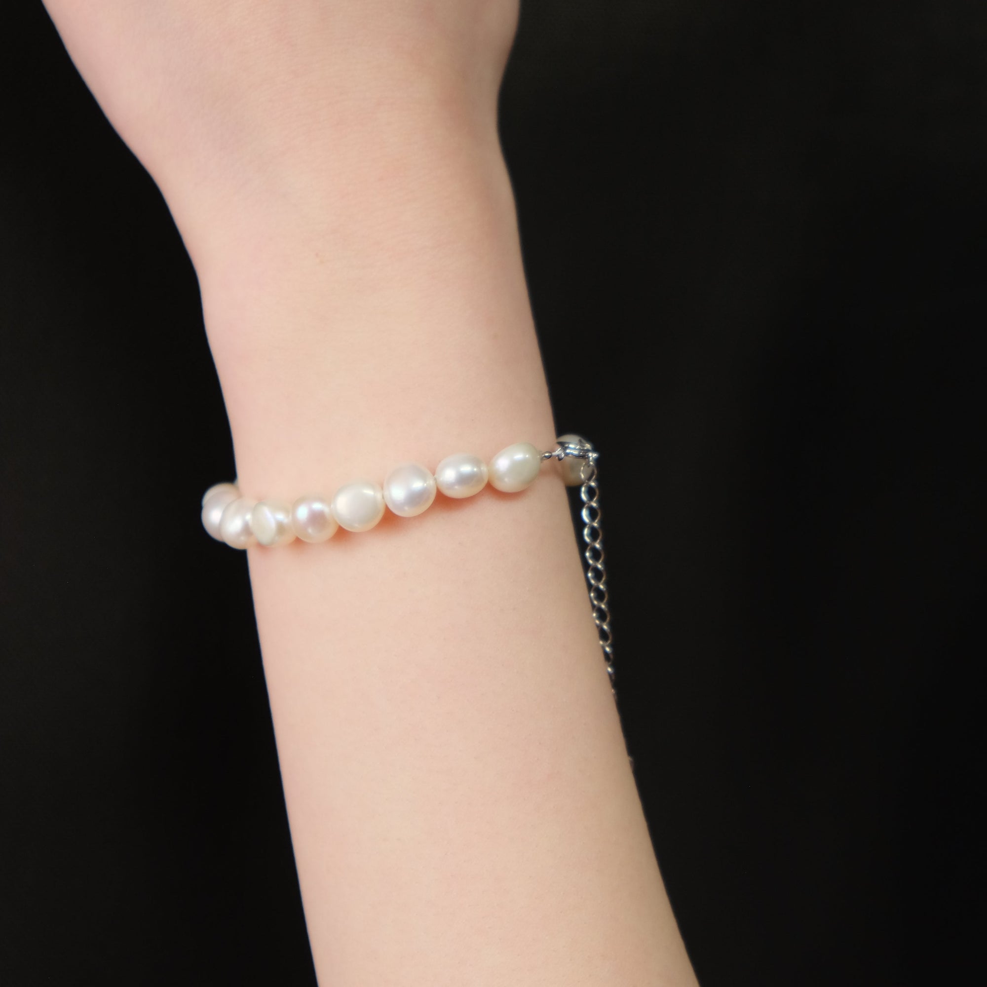Baroque 8.0mm パールブレスレット-MUSUBI（結）｜職人仕上げ・Silver925